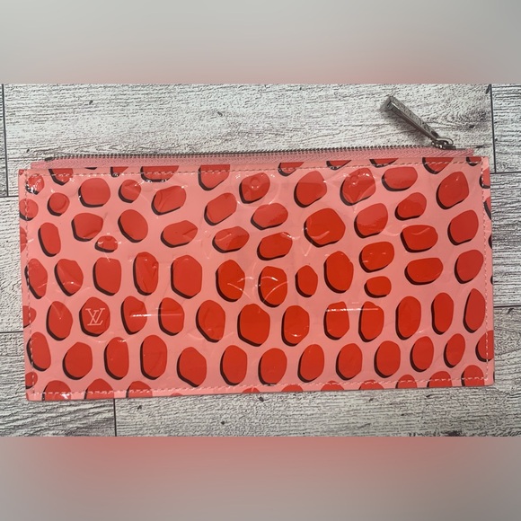 💯 Authentic Louis Vuitton Pink and Red Patterned Jungle Dots Felicie Insertt Set - Picture 7 of 10